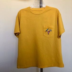 Mustard-yellow, Love is undefeated T-shirt